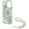 Guess IML Flowers Gyöngy Pántos MagSafe tok iPhone 16 Pro Max - zöl-3666339299033 6 kép