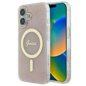    iPhone 16 Plus 6.7" rózsaszín Guess GUHMP16MH4STP kemény tok IML 4G MagSafe tok