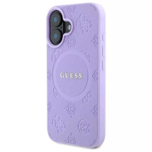  Apple iPhone 16 Plus 6.7" Lila/Lila Guess Saffiano Peony Classic Logo-3666339328252 2 kép