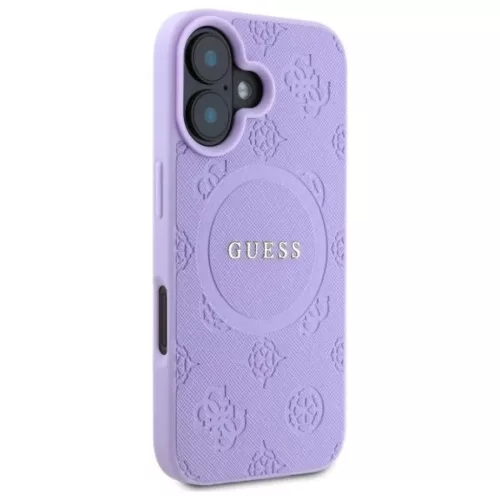  Apple iPhone 16 Plus 6.7" Lila/Lila Guess Saffiano Peony Classic Logo-3666339328252 4 kép