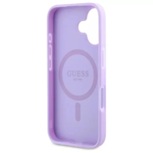  Apple iPhone 16 Plus 6.7" Lila/Lila Guess Saffiano Peony Classic Logo-3666339328252 7 kép