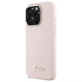  iPhone 16 Pro 6.3" pink/pink Guess GUHCP16LSMBSLP szilikon tok Script-3666339344276 2 kép