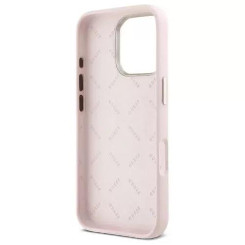  iPhone 16 Pro 6.3" pink/pink Guess GUHCP16LSMBSLP szilikon tok Script-3666339344276 7 kép