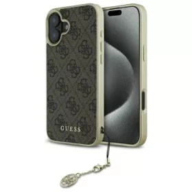  iPhone 16 6.1" barna/barna Guess GUHCP16SGF4GBR hardcase 4G Charms Co-3666339345921 1 kép