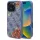  iPhone 16 6.1" kék/kék Guess GUHMP16SP4ROPEMCB kemény tok 4G Flowers Print MagSafe tok