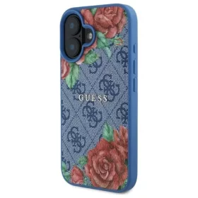 iPhone 16 6.1" kék/kék Guess GUHMP16SP4ROPEMCB kemény tok 4G Flowe-3666339350390 2 kép