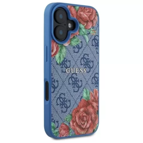  iPhone 16 6.1" kék/kék Guess GUHMP16SP4ROPEMCB kemény tok 4G Flowe-3666339350390 4 kép