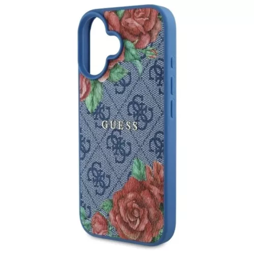  iPhone 16 6.1" kék/kék Guess GUHMP16SP4ROPEMCB kemény tok 4G Flowe-3666339350390 6 kép