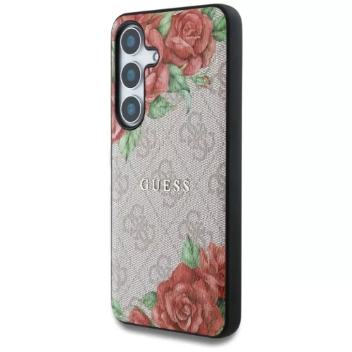 Guess Bőr 4G Virágmintás Fém Klasszikus Logó MagSafe tok Samsung -3666339449285 2 kép