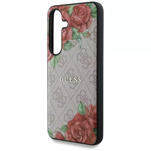 Guess Bőr 4G Virágmintás Fém Klasszikus Logó MagSafe tok Samsung -3666339449285 6 kép