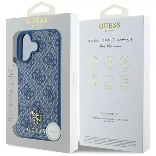  iPhone 16 MagSafe Kék Guess HC PU 4G Small 4G és Classic fliptok-3666339364366 8 kép
