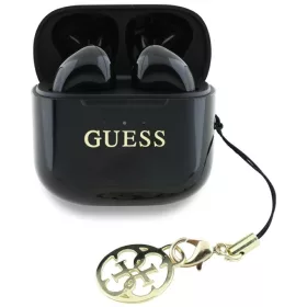   Guess Glossy Effect Printed Classic Logo & Charm TWS fülhallgató - fekete
