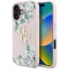  iPhone 16 rózsaszín Guess Grained Roses Big 4G logo tok