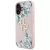  iPhone 16 rózsaszín Guess Grained Roses Big 4G logo tok-3666339427078 2 kép