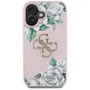  iPhone 16 rózsaszín Guess Grained Roses Big 4G logo tok-3666339427078 3 kép