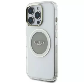  iPhone 16 Pro Szürke Guess IML Fém Színes Kör Classic Logo MagSaf-3666339428747 2 kép