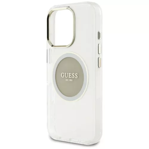  iPhone 16 Pro Szürke Guess IML Fém Színes Kör Classic Logo MagSaf-3666339428747 6 kép