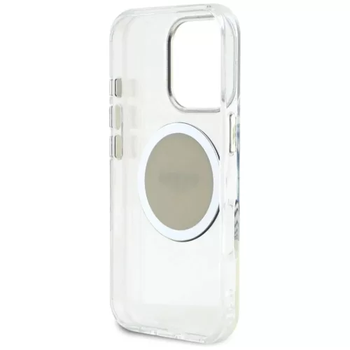  iPhone 16 Pro Szürke Guess IML Fém Színes Kör Classic Logo MagSaf-3666339428747 7 kép