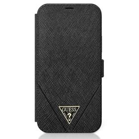   iPhone 12 Pro MAX Guess Saffiano GUFLBKP12LVSATMLBK fliptok fekete