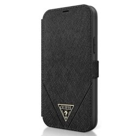 iPhone 12 Pro MAX Guess Saffiano GUFLBKP12LVSATMLBK fliptok fekete-3700740491997 2 kép