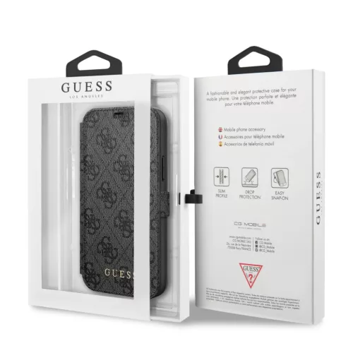 iPhone 12 mini Guess GUFLBKSP12S4GG  4G fliptok szürke-3700740489666 3 kép