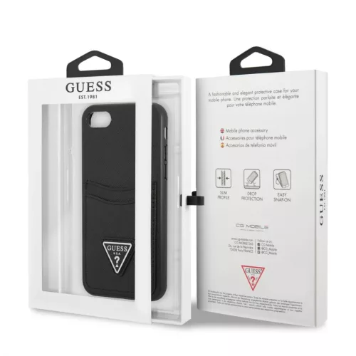 iPhone 7/8/SE 2020/SE 2022 Guess Saffiano tok dupla kártyatartóval f-3666339050177 2 kép