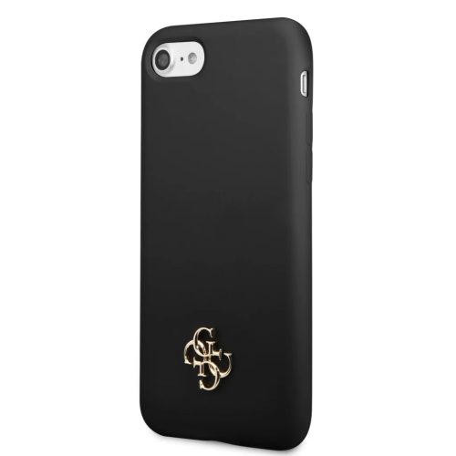 iPhone 7/8/SE 2020/SE 2022 Guess 4G Szilikon Metal Logo tok fekete (GU-3666339050238 5 kép