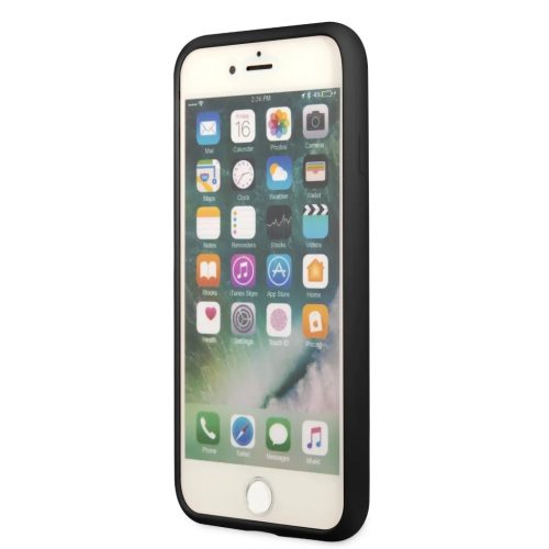 iPhone 7/8/SE 2020/SE 2022 Guess 4G Szilikon Metal Logo tok fekete (GU-3666339050238 6 kép