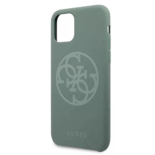 Guess Silicone 4G Tone On Tone iPhone 11 Pro tok khaki színben-3700740470435 5 kép