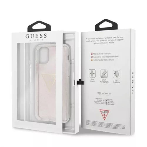 Guess Glitter Triangle tok iPhone 11 Pro pink (GUHCN58SGTLPI)-3700740461457 7 kép