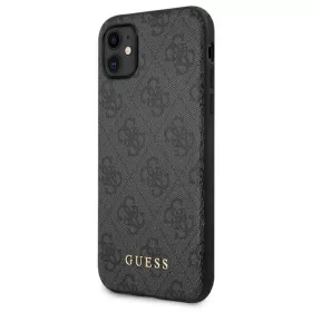 Guess GUHCN61G4GFGR iPhone 11 6,1" szürke tok 4G Metal Gold Logo-3700740493885 2 kép