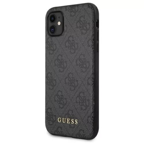 Guess GUHCN61G4GFGR iPhone 11 6,1" szürke tok 4G Metal Gold Logo-3700740493885 2 kép
