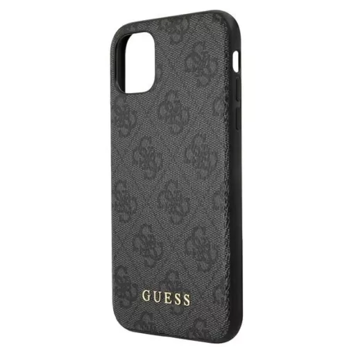 Guess GUHCN61G4GFGR iPhone 11 6,1" szürke tok 4G Metal Gold Logo-3700740493885 6 kép