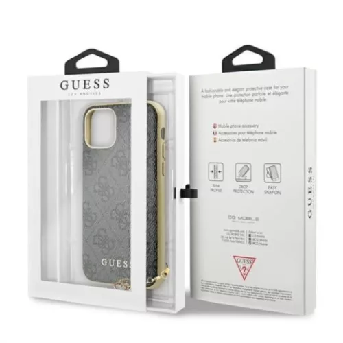 iPhone 11 GUESS GUHCN61GF4GGR 4G Charms tok szürke-3666339016333 5 kép