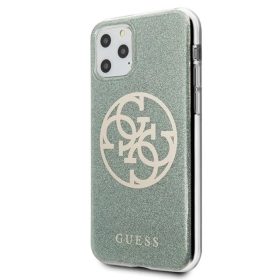 Guess Saffiano 4G Circle Logo iPhone 11 Pro MAX tok flitteres keki (GU-3700740469729 2 kép