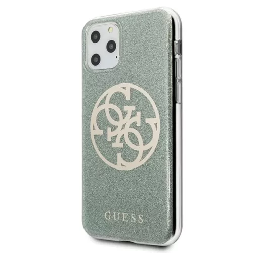 Guess Saffiano 4G Circle Logo iPhone 11 Pro MAX tok flitteres keki (GU-3700740469729 2 kép