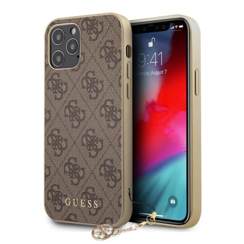iPhone 12 Pro MAX GUESS GUHCP12LGF4GBR 4G Charms tok barna-3700740489567 1 kép