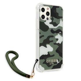iPhone 12 Pro Max Guess GUHCP12LKSARKA Camo tok pánttal terepmintás -3666339004101 2 kép