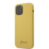 iPhone 12 Pro MAX Guess GUHCP12SLSLMGYE Metal Logo szilikon tok sárga-3700740481981 1 kép