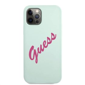   iPhone 12 Pro MAX Guess GUHCP12LLSVSBF Silicone Vintage tok kék