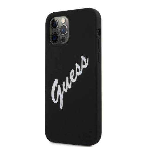 iPhone 12 Pro MAX Guess GUHCP12LLSVSBW Silicone Vintage Script tok fek-3700740495292 1 kép