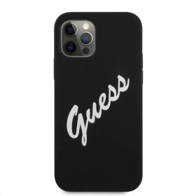 iPhone 12 Pro MAX Guess GUHCP12LLSVSBW Silicone Vintage Script tok fek-3700740495292 2 kép
