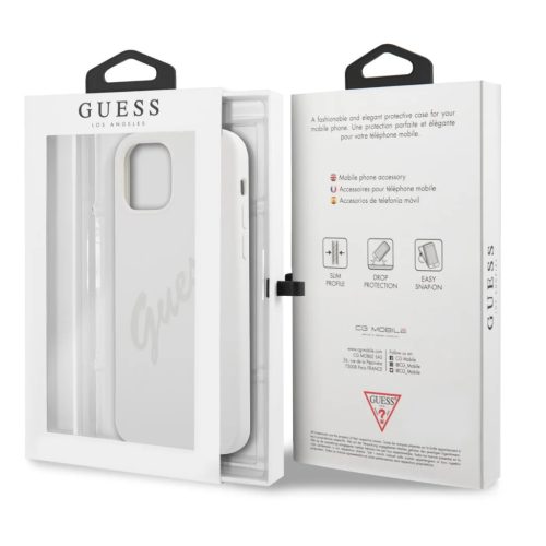 iPhone 12 Pro MAX Guess GUHCP12LLSVSCR Silicone Vintage tok Cream szí-3700740495117 5 kép