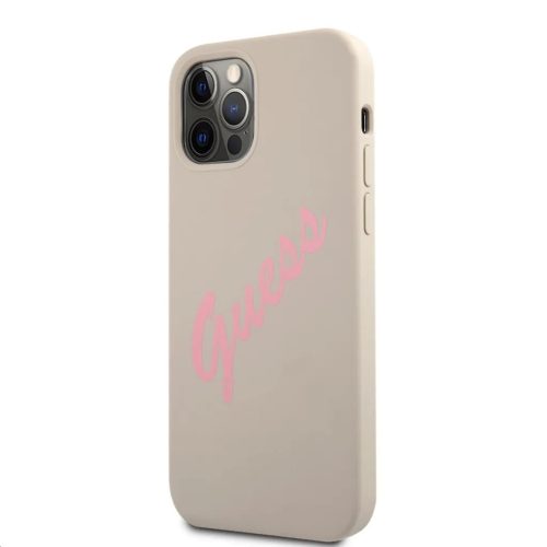 iPhone 12 Pro MAX Guess GUHCP12LLSVSGP Silicone Vintage tok szürke-3700740495261 1 kép