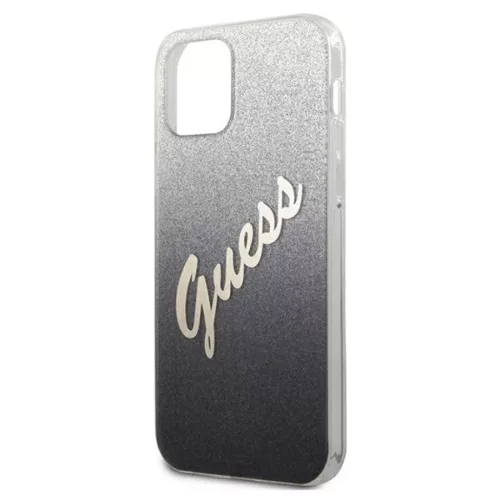 iPhone 12 Pro Max Guess GUHCP12LPCUGLSBK Glitter Gradient Script tok f-3700740494721 6 kép