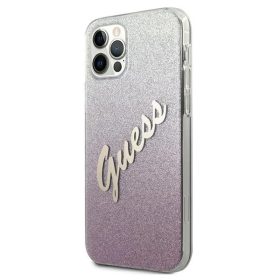 iPhone 12 Pro Max Guess GUHCP12LPCUGLSPI Glitter Gradient Script tok f-3700740494783 2 kép