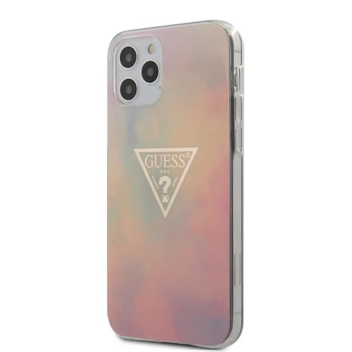 iPhone 12 Pro MAX Guess GUHCP12LPCUMCGG01 T D PC/TPU Gold Triangle 01 -3700740480694 1 kép
