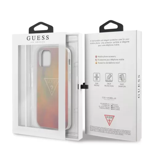 iPhone 12 Pro MAX Guess GUHCP12LPCUMCGG01 T D PC/TPU Gold Triangle 01 -3700740480694 8 kép