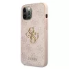 iPhone 12/ 12 Pro Guess GUHCP12M4GMGPI Big Metal Logo tok 4G pink-3666339006839 1 kép