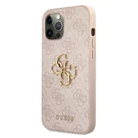 iPhone 12/ 12 Pro Guess GUHCP12M4GMGPI Big Metal Logo tok 4G pink-3666339006839 1 kép